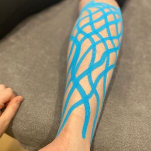 patterned k-taping on calf