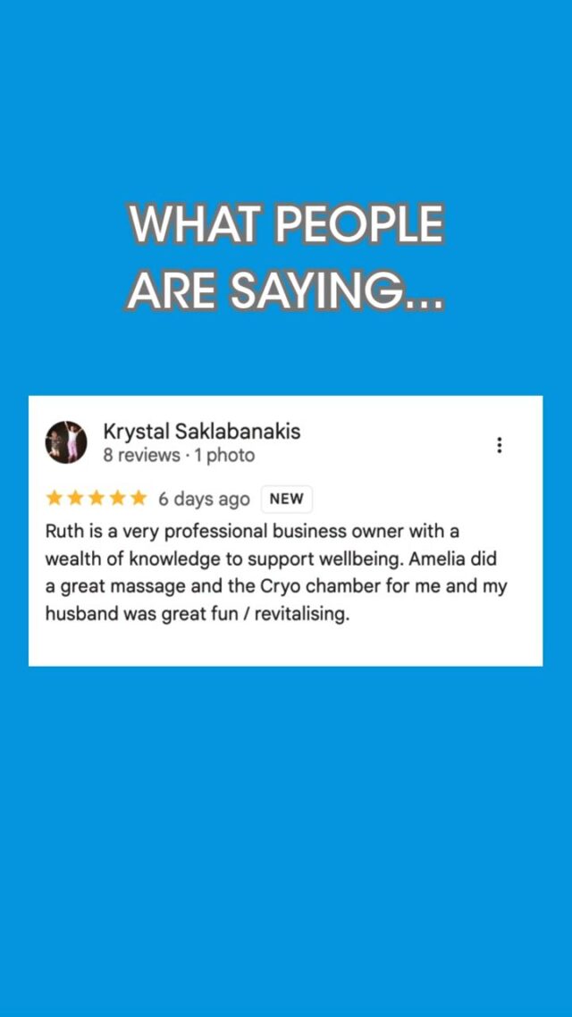 Reading your reviews never gets old. 💙 

Every kind word, recommendation and success story means the world to us.

Seeing people feel better, recover faster, move more comfortably and leave with a smile is exactly why we do what we do. ✨

A huge thank you to everyone who has taken the time to leave a review recently. We read every single one. 🙏

If you've visited us and haven't left a review yet, we'd love to hear about your experience below. 👇

#CryojuvenateUK #Sevenoaks #CustomerReview #WellnessJourney #Recovery
