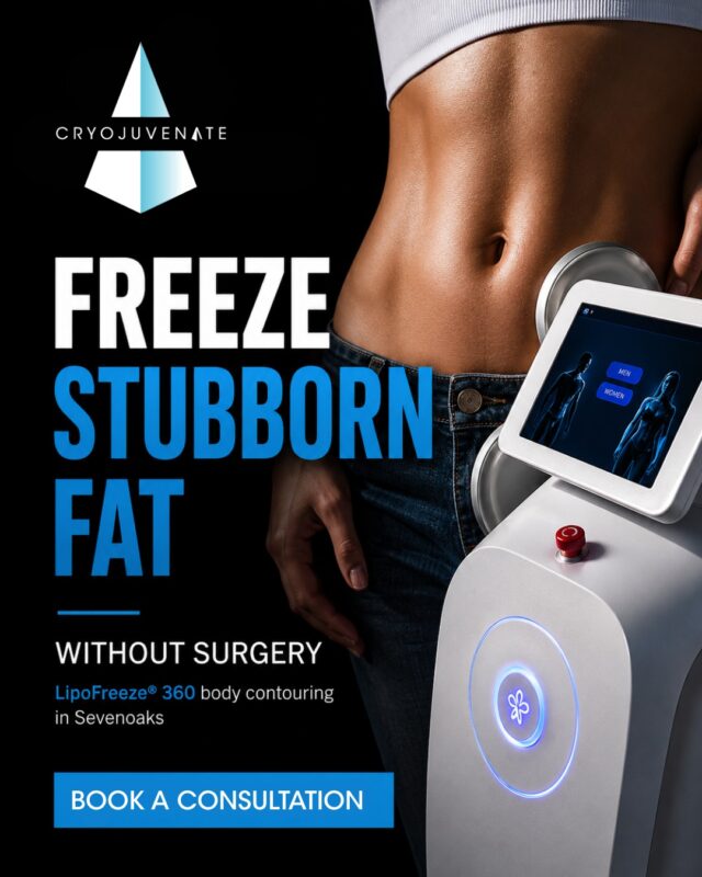 Some areas just don’t seem to shift no matter how consistent you are.

That’s why treatments like LipoFreeze® 360 are becoming popular for people looking for targeted body contouring support without surgery or downtime.

Using controlled cooling technology, cryolipolysis targets stubborn fat cells in specific areas while fitting around busy schedules and active lifestyles.

No extreme recovery periods.
No intense procedures.
Just a focused approach to body contouring support.

📍Available in Sevenoaks.

Link in bio.

#Cryojuvenate #LipoFreeze360 #Cryolipolysis #BodyContouring #FatFreezing #Sevenoaks #WellnessClinic #NonSurgicalBodyContouring #RecoveryAndWellness #KentWellness