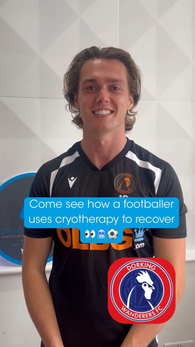 From match day to recovery day ⚽️❄️ On Thursday we had Harry join us after his training session with Dorking to go in the chamber and to have a local on his hamstring @dwfcofficial @harryjforster wishing you the best with your football season 💪

Cryotherapy can help footballers support their recovery by:

❄️ Reducing muscle soreness after intense training & matches
💪 Supporting recovery between sessions
🩸 Encouraging circulation once the body rewarms
⚡ Helping players feel fresher and ready for their next session

When every game matters, recovery matters too. 🔥

📍 Cryojuvenate Sevenoaks
#Cryojuvenate #Sevenoaks #cryochamber #footballrecovery
