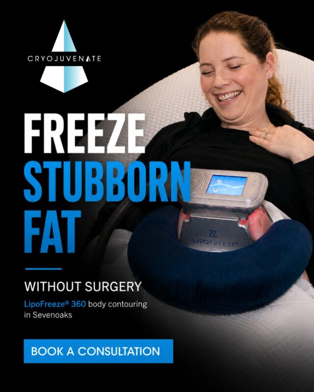 Some areas just don’t seem to shift no matter how consistent you are.

That’s why treatments like LipoFreeze® 360 are becoming popular for people looking for targeted body contouring support without surgery or downtime.

Using controlled cooling technology, cryolipolysis targets stubborn fat cells in specific areas while fitting around busy schedules and active lifestyles.

No extreme recovery periods.
No intense procedures.
Just a focused approach to body contouring support.

📍Available in Sevenoaks.

Link in bio.

#Cryojuvenate #LipoFreeze360 #Cryolipolysis #BodyContouring #FatFreezing #Sevenoaks #WellnessClinic #NonSurgicalBodyContouring #RecoveryAndWellness #KentWellness